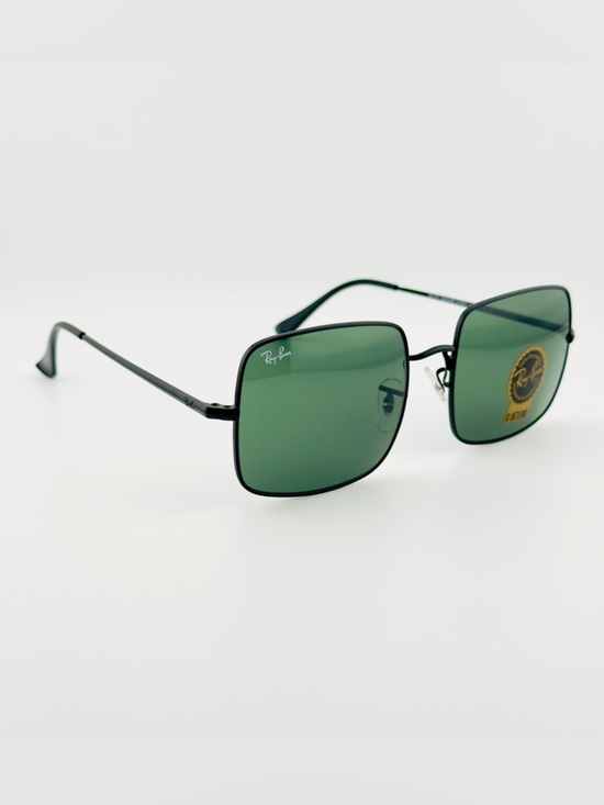 Ray-Ban Women’s Square Sunglasses RB1971 Polished Black Metal Frame Green Lenses main image 10